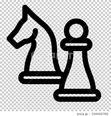 代表愛好、國際象棋的線條樣式圖標 104088766