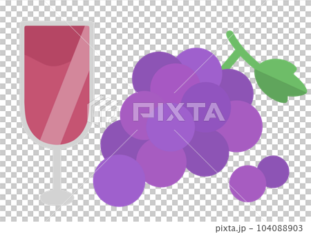 赤ワインとぶどう 104088903