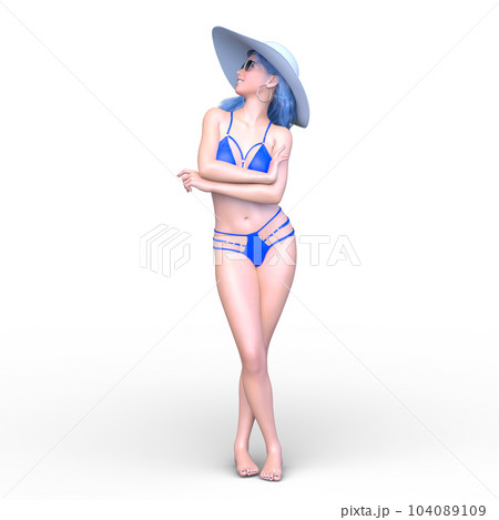 ビキニ姿の女性のイラスト素材 [104089109] - PIXTA