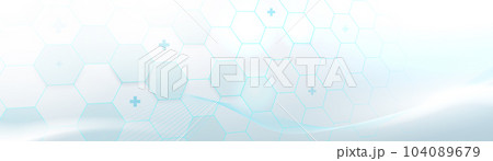 Abstract white and blue hexagon background. Healthcare. Futuristic and technology concept background. Vector illustration Abstract white and blue hexagon background. Healthcare. Futuristic and technology concept background. Vector illustration 104089679