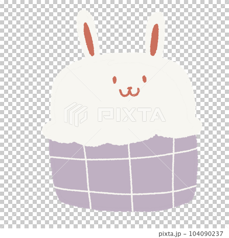 rabbit cup cake 104090237