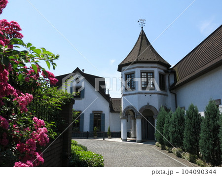 バラが咲く初夏の市川市東山魁夷記念館 バラが咲く初夏の市川市東山魁夷記念館 104090344