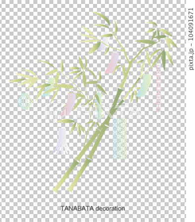 七夕裝飾插畫素材矢量夏日七月 104091671