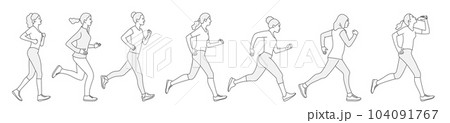 Female sprinter. Female sprinter. 104091767
