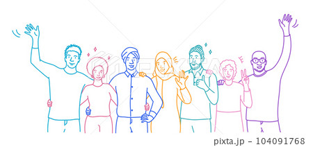 Multicultural team. 104091768