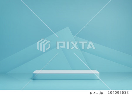Light blue cosmetics podium, product display stand or promotion platform, vector mockup. Premium product display or podium background with pedestal, pastel blue showroom stage or showcase stand Light blue cosmetics podium, product display stand or promotion platform, vector mockup. Premium product display or podium background with pedestal, pastel blue showroom stage or showcase stand 104092658
