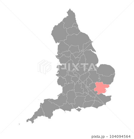 Essex map, ceremonial county of England. Vector illustration. 104094564