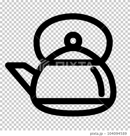Line style icons representing dishes, kettles and kettles Line style icons representing dishes, kettles and kettles 104094589