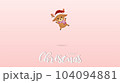 Merry Christmas and happy new year cute Reindeer jump. 104094881