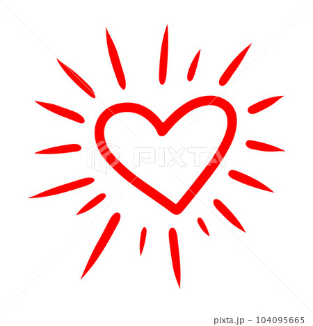 Doodle sketch style of hearts icon vector illustration for concept design. Doodle sketch style of hearts icon vector illustration for concept design. 104095665