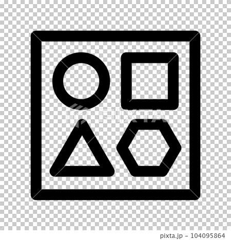 代表設計、形狀和形狀的線條樣式圖標 104095864