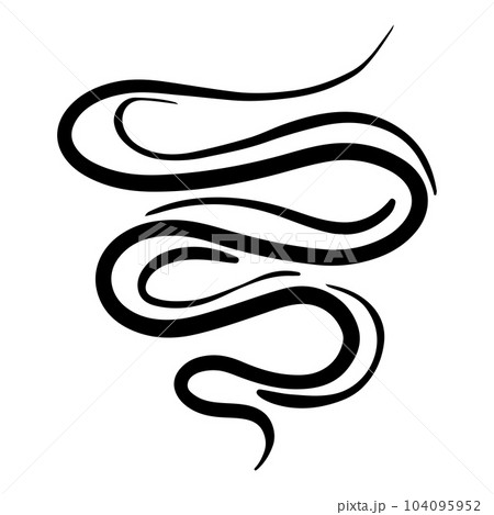 Doodle sketch style of smoke symbol drawn illustration for concept design. 104095952
