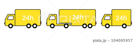 Truck icon set. Freight, delivery symbol. Fast delivery truck. Delivery service icons. Express shipping Truck icon set. Freight, delivery symbol. Fast delivery truck. Delivery service icons. Express shipping 104095957