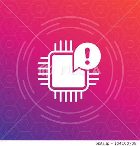 microchip supply shortage vector icon 104100709
