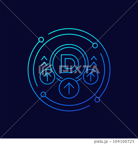 raise vitamin D level icon, linear design 104100725