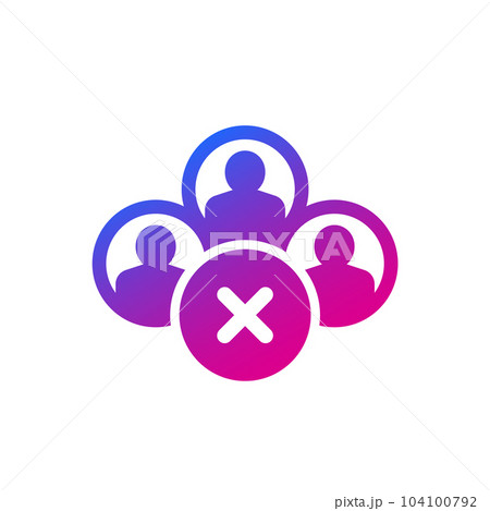 blocked users icon on white 104100792