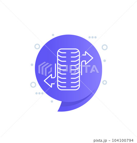 wheel alignment line vector icon 104100794