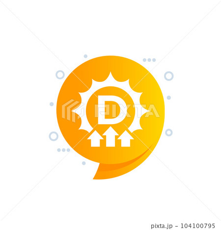 raise vitamin D level icon, vector 104100795