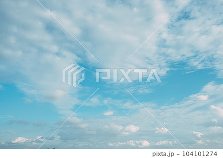 Beautiful white fluffys clouds sky background with blue sky background 104101274