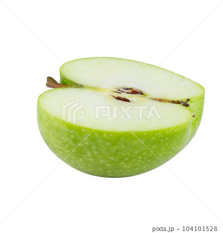 Fresh green apple isolated on a white background 104101528