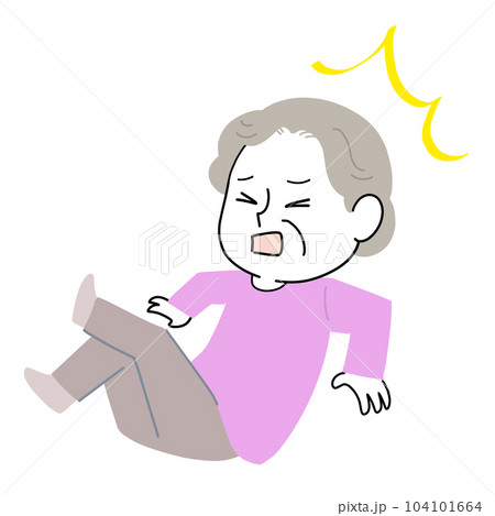 転ぶ女性 104101664
