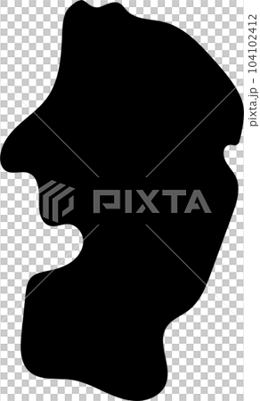 山形県シルエット 山形県シルエット 104102412