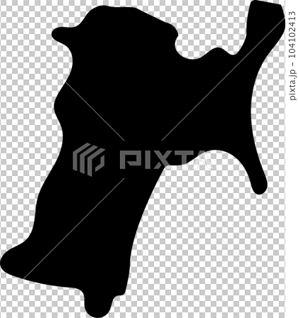 Miyagi prefecture silhouette 104102413
