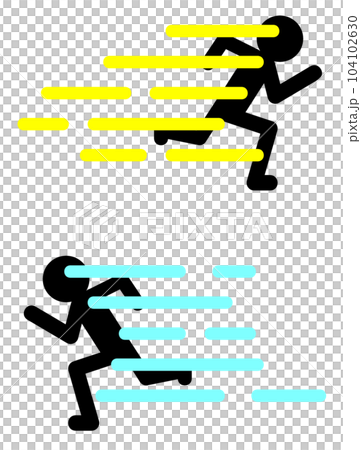 一個人全速奔跑的插圖 一個人全速奔跑的插圖 104102630