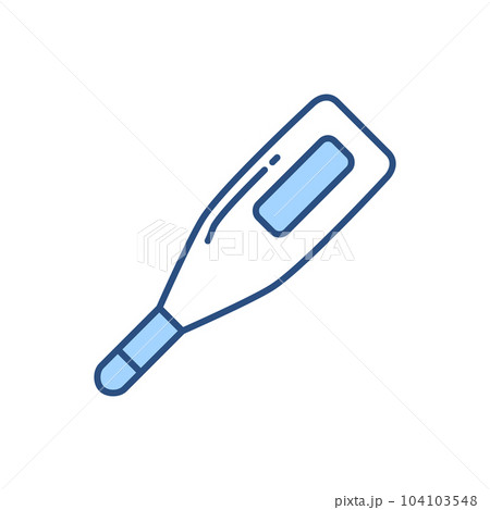 Medical Thermometer related vector icon. 104103548
