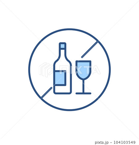 No Drinking related vector icon. 104103549