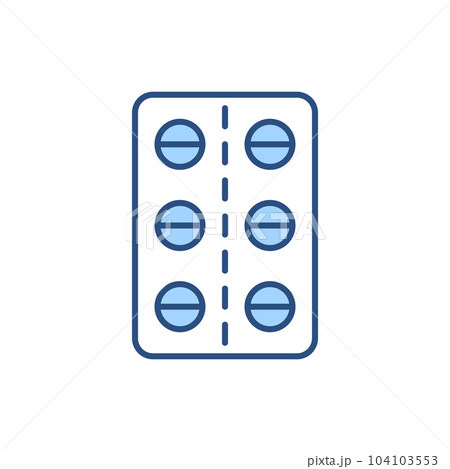 Pills related vector icon. 104103553