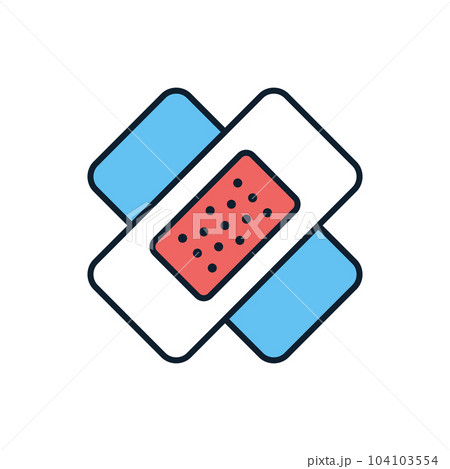 Bandage Plaster related vector icon. 104103554