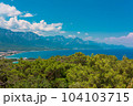 Beautiful view on coast near Kemer, Antalya, Turkey Kemer, Antalya, Mediterranean region, Turkey, Lycia. 104103715