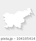 Simple white map of Slovenia, vector, illustration, eps 10 file 104105414