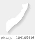 Simple white map of Somalia, vector, illustration, eps 10 file 104105416