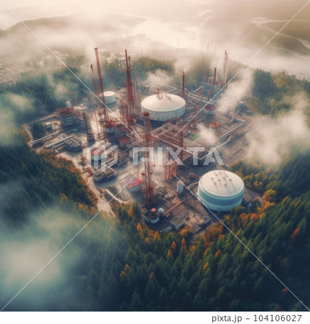 Global energy crisis. energy price crisis. natural gas storage industry in forest 104106027