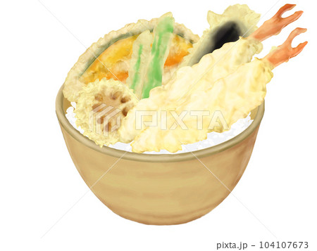 海老天丼 リアルイラスト 海老天丼 リアルイラスト 104107673