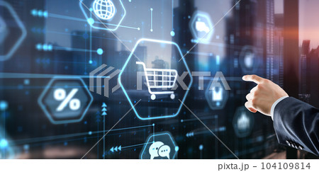 Online E-Commerce business technology internet concept Online E-Commerce business technology internet concept 104109814