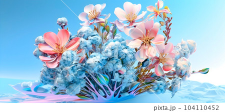 Unearthly Flowers, fantastic concept, photo realistic illustration, generative ai 104110452