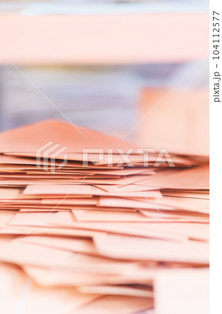 Ballot box background with no people and copy space. voting campaign envelope in electoral college Ballot box background with no people and copy space. voting campaign envelope in electoral college 104112577