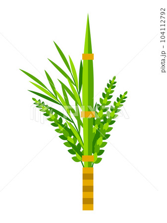 Happy Sukkot symbols. Four species etrog, lulav, willow and myrtle branches. Happy Sukkot symbols. Four species etrog, lulav, willow and myrtle branches. 104112792