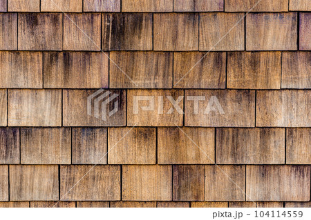 Wood Shake Wall. Building wall. Wood shake. Wood Shake Wall. Building wall. Wood shake. 104114559