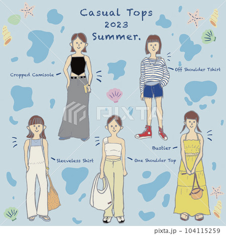 夏のカジュアルトップス 夏のカジュアルトップス 104115259
