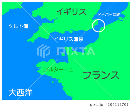 イギリス海峡周辺地図 104115701