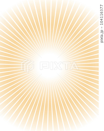 太陽光線が空に輝くイメージの集中線背景_オレンジ_縦 太陽光線が空に輝くイメージの集中線背景_オレンジ_縦 104116377