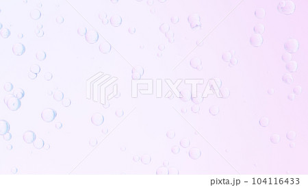 ピンク背景に複数の気泡。3d。（横長） 104116433