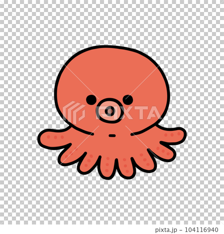 かわいいタコのイラスト かわいいタコのイラスト 104116940