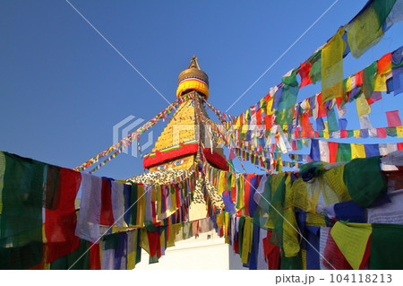 世界文化遺産カトマンズの渓谷 ネパール最大のチベット仏教の巨大仏塔(ストゥーパ)があるボダナート 世界文化遺産カトマンズの渓谷 ネパール最大のチベット仏教の巨大仏塔(ストゥーパ)があるボダナート 104118213