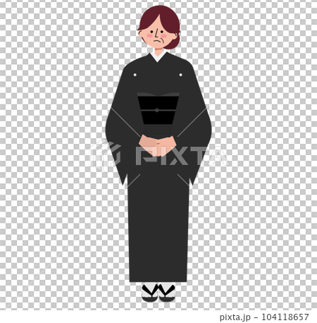中年婦女穿和服喪服圖解 104118657