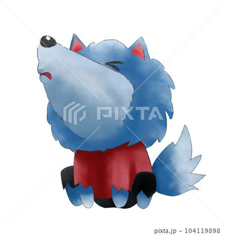 Halloween cute cartoon wolf character illustation watercolor style png Halloween cute cartoon wolf character illustation watercolor style png 104119898